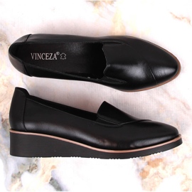 Zapatos cuña mujer negros Vinceza 58182 7