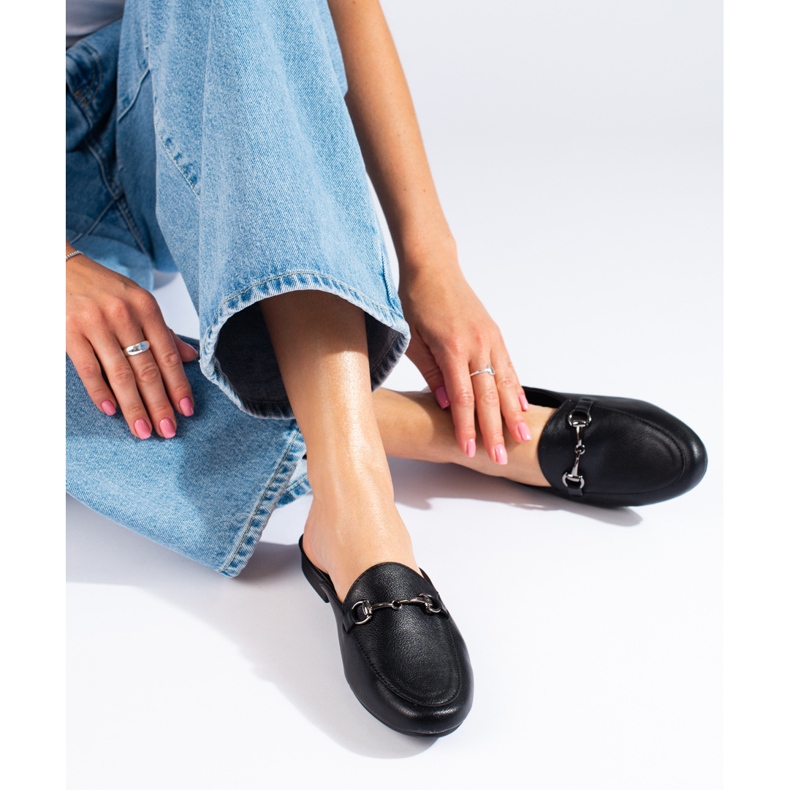 Pantuflas negras de mujer Vinceza negro 2