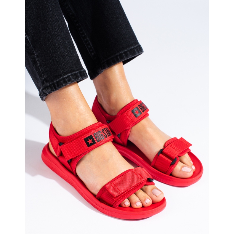Sandalias de mujer Big Star rojas HH274A027 rojo 1