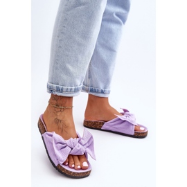 Pantuflas Pana Corcho Morado Summertime violeta 1