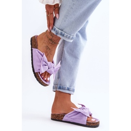 Pantuflas Pana Corcho Morado Summertime violeta 3