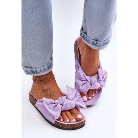 Pantuflas Pana Corcho Morado Summertime violeta 2