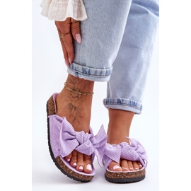 Pantuflas Pana Corcho Morado Summertime violeta 6