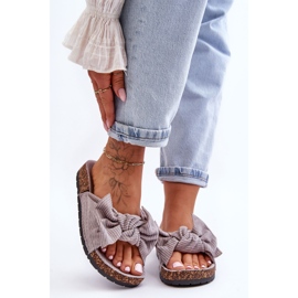 Pantuflas Pana Corcho Gris Summertime 6