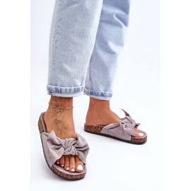 Pantuflas Pana Corcho Gris Summertime 1