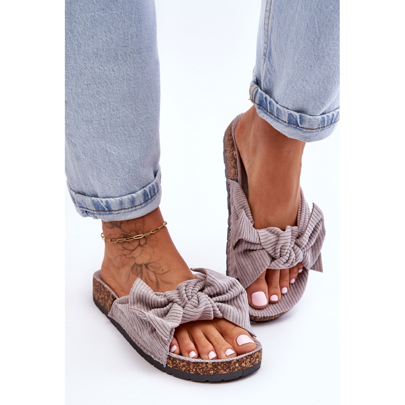 Pantuflas Pana Corcho Gris Summertime 2