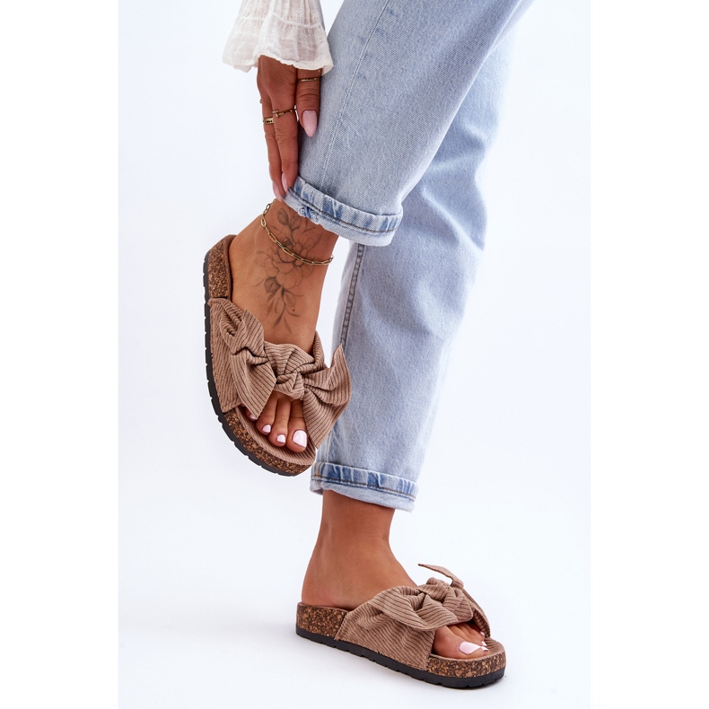 Pantuflas Pana Corcho Beige Oscuro Summertime 2 Pantuflas Pana Corcho Beige Oscuro Summertime 2