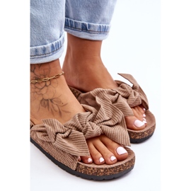 Pantuflas Pana Corcho Beige Oscuro Summertime 3
