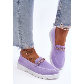 PM1 Alena Mujer Slip-On Sneakers Con Adorno Púrpura violeta 2