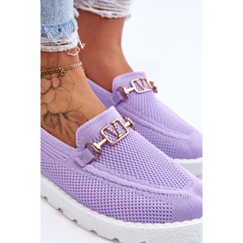 PM1 Alena Mujer Slip-On Sneakers Con Adorno Púrpura violeta 4