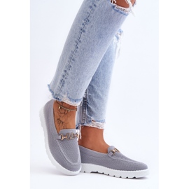 PM1 Zapatillas Deportivas Con Adornos Sin Cordones Para Mujer Gris Alena 6