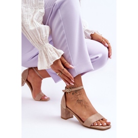 Sandalias De Tacón Estable Beige Palermo 3