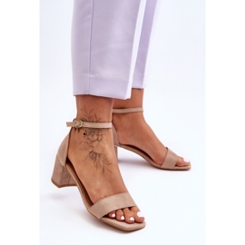 Sandalias De Tacón Estable Beige Palermo 6