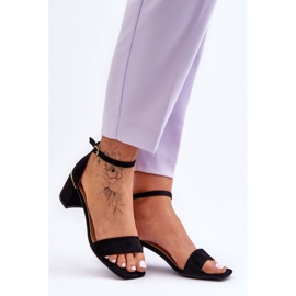 Sandalias De Tacón Estable Negro Palermo 4