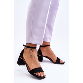 Sandalias De Tacón Estable Negro Palermo 6