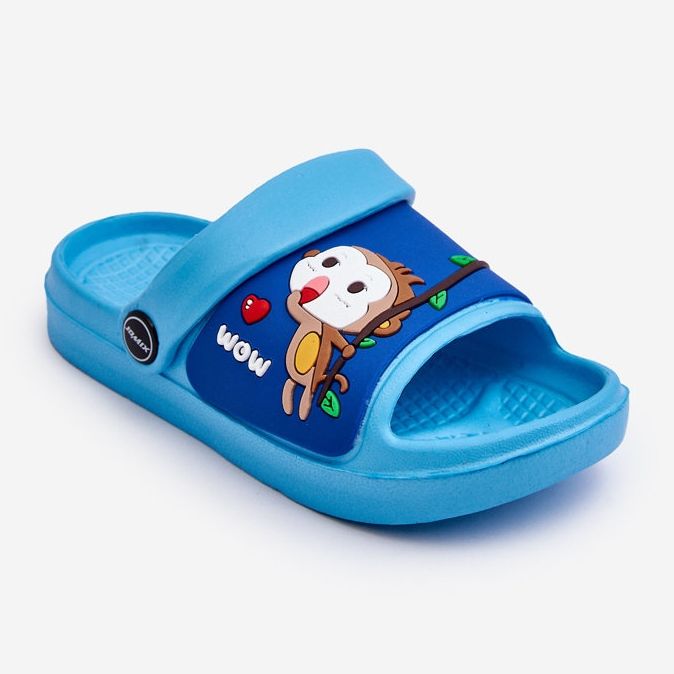WJ1 Chanclas Infantiles Ligeras Con Motivo Animal Azul Rico 1