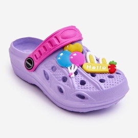 WJ1 Chanclas Crocs Ligeras De Espuma Para Niños Purple Sweets violeta 1