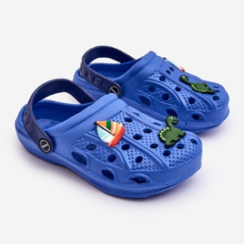 Chanclas Infantiles De Espuma Ligeras Crocs Azul Dulces 2