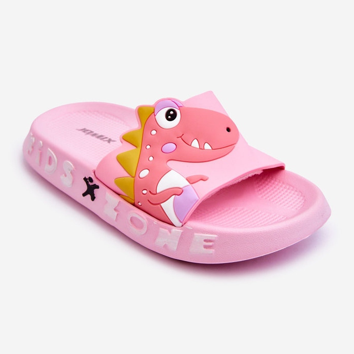 Chanclas Infantiles De Espuma Dinosaurio Rosa Dario rosado 1