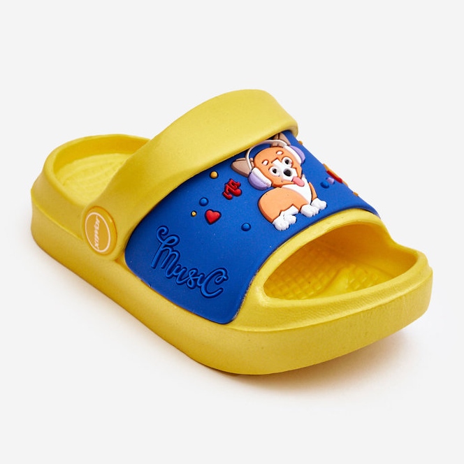 WJ1 Chanclas Infantiles Ligeras Con Motivo Perro Amarillo Rico 1