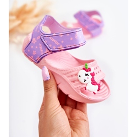 Sandalias Niños Espuma Ligera Velcros Rosa Asti rosado 3