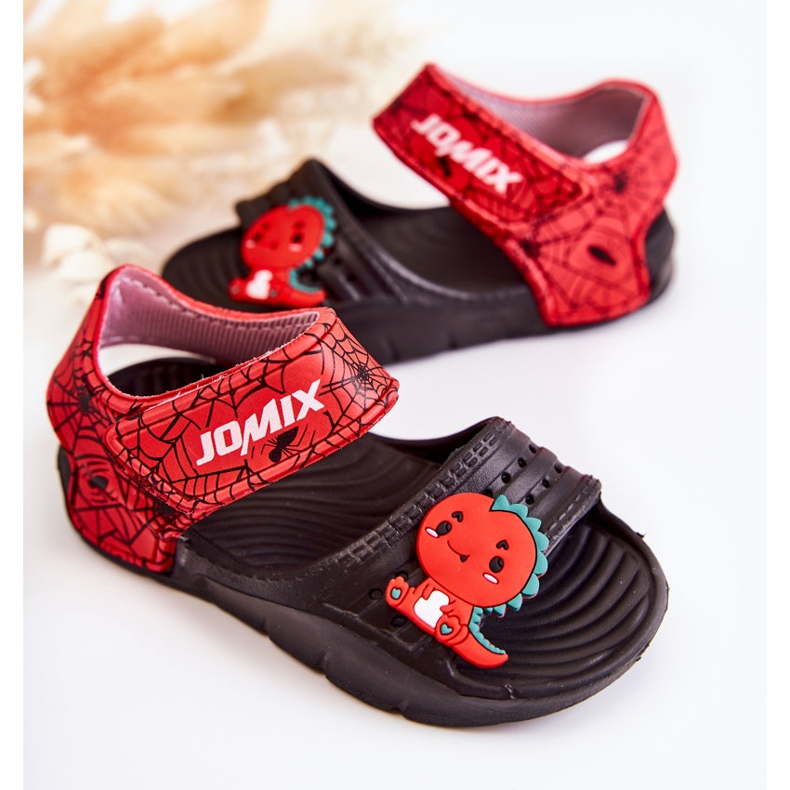 Sandalias Infantiles Espuma Ligera Con Velcro Negro Asti 2