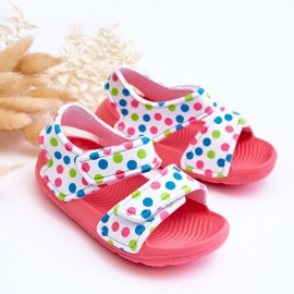 Sandalias Infantiles De Espuma Ligera Estampadas Rosa Y Blanco Málaga 2