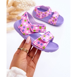 Sandalias Infantiles De Espuma Ligeras Estampadas Morado Y Rosa Málaga púrpura 1