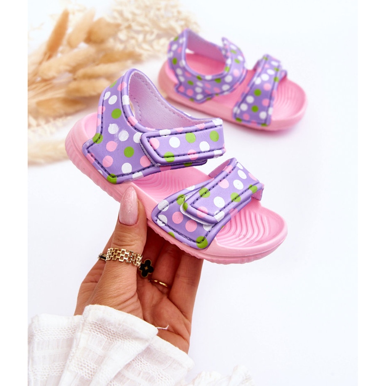 Sandalias Infantiles Espuma Ligeras Estampado Rosa-Morado Malaga rosado 1