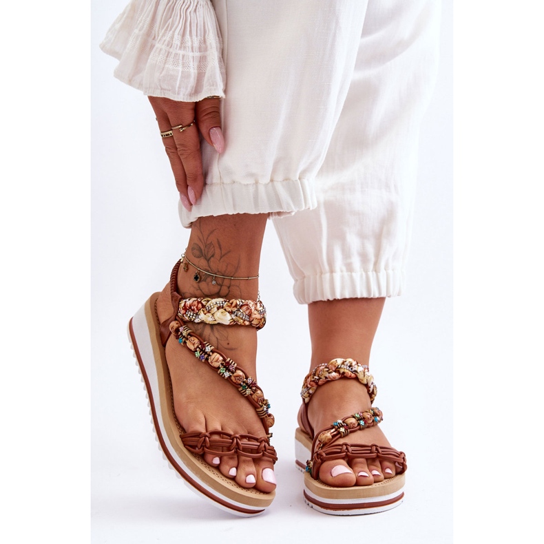 Sandalias Mujer Cómodas Cuña Marrón Jodie 1