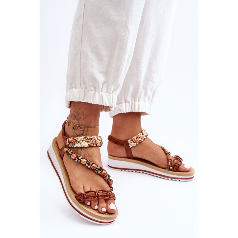 Sandalias Mujer Cómodas Cuña Marrón Jodie 2