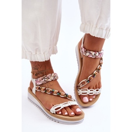 Cómodas Sandalias Mujer Cuña Blanco Jodie 2