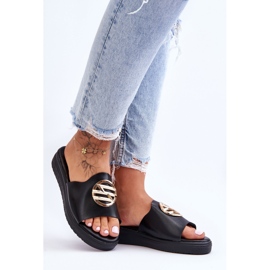 Pantuflas De Mujer Con Adorno Black Secrets negro 5