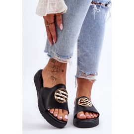 Pantuflas De Mujer Con Adorno Black Secrets negro 6