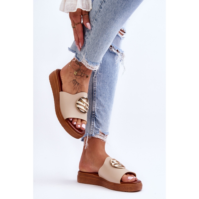 Pantuflas Mujer Beige Secrets Con Adorno 2 Pantuflas Mujer Beige Secrets Con Adorno 2