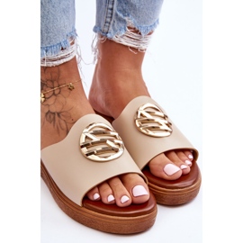 Pantuflas Mujer Beige Secrets Con Adorno 3