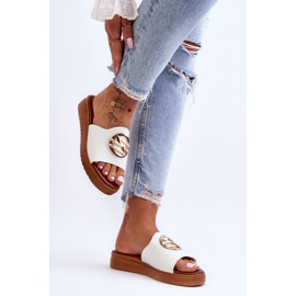 Sandalias De Mujer Con Adorno White Secrets blanco 3