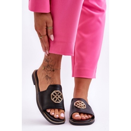 Sandalias Clásicas Mujer Tacón Plano Negro Larotte 5