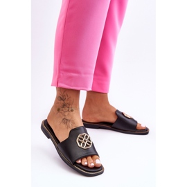 Sandalias Clásicas Mujer Tacón Plano Negro Larotte 7