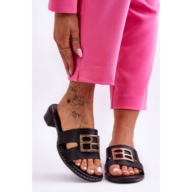 PG1 Pantuflas Elegantes De Mujer Con Adorno Negro Atlantis 4