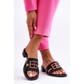 PG1 Pantuflas Elegantes De Mujer Con Adorno Negro Atlantis 5