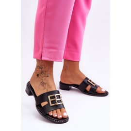 PG1 Pantuflas Elegantes De Mujer Con Adorno Negro Atlantis 6