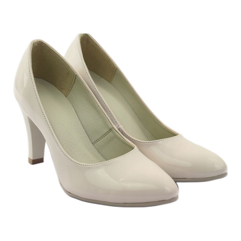 ZUZA 128 zapatos de salón lacados beige 4