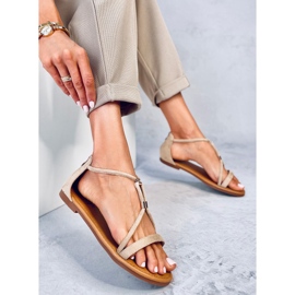 Sandalias de mujer Leehom Nude en ante beige 3