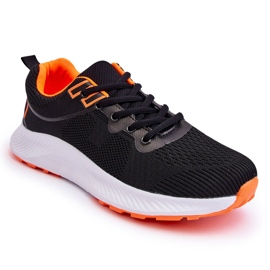 WR1 Zapatillas Deportivas Clásicas Hombre Con Cordones Negro-Naranja Jasper 5
