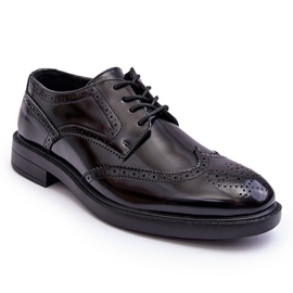 WD1 Zapatos Hombre Lacados Elegantes Negro Gustavo 5