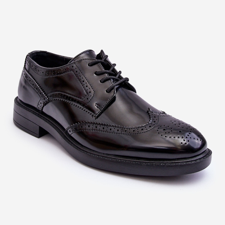 WD1 Zapatos Hombre Lacados Elegantes Negro Gustavo 1
