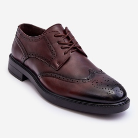WD1 Zapatos Hombre Piel Elegante Marrón Gustavo 1