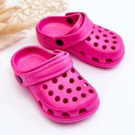 Chanclas Infantiles De Espuma Crocs Rosa Percy rosado 3