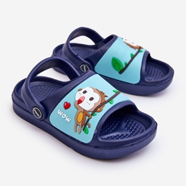 Chanclas Infantiles Ligeras Con Motivo Animal Marino Rico azul 2